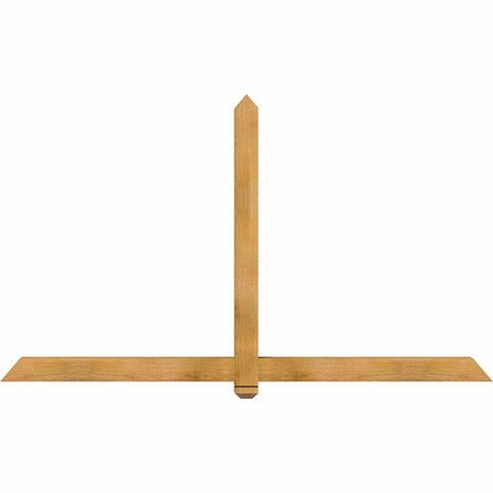 Ekena Millwork Eugene Rough Sawn Timber Gable Bracket, Western Red Cedar, 84"W x 49"H x 4"D x 4"F, 14/12 Pitch GBW084X49X0404EUG00RWR